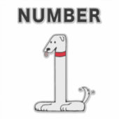 Nummer 1 aufkleber (Vorderseite)