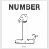 Nummer 1 aufkleber (Blatt)