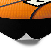 Nummer 1 Basketball und Spieler Poster (Ecke)