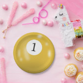 Nummer 1 Billardball Pappteller (Party)