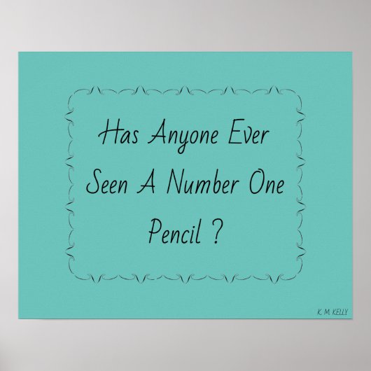 Nummer 1 Bleistift-Poster Poster (Vorne)