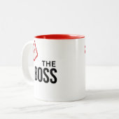 Nummer 1 Boss-Geschenk Zweifarbige Tasse (Vorderseite Links)