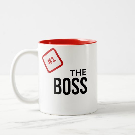 Nummer 1 Boss-Geschenk Zweifarbige Tasse (Links)
