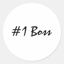 Nummer 1 Boss Personalisieren Runder Aufkleber