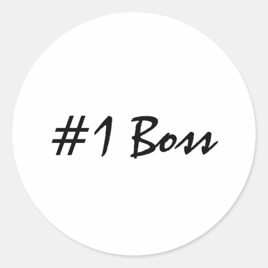 Nummer 1 Boss Trendy Classic Round Sticker (Vorderseite)