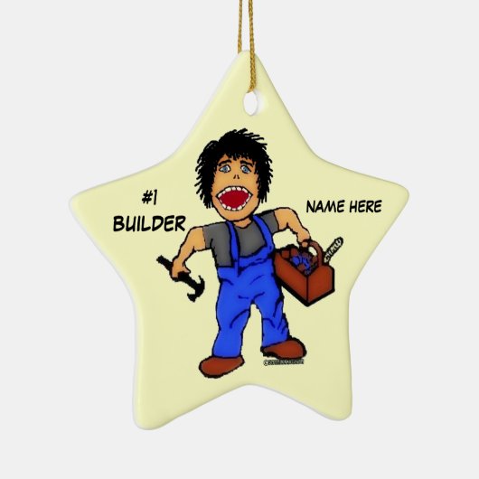 Nummer 1 Builder Keramikornament (Rechts)