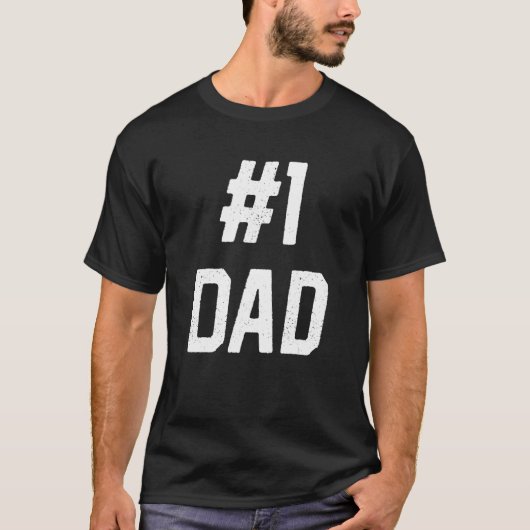 Nummer 1 Daddy Nummer eins Vatertag T-Shirt (Vorderseite)