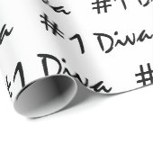 Nummer 1 Diva Geschenkpapier (Rolleneckpunkt)