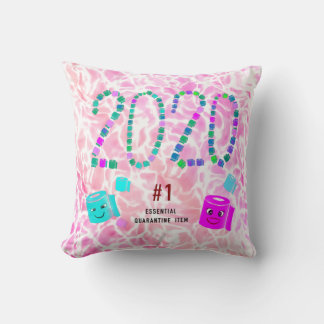 Nummer 1 Essenzielle Quarantäne in Rosa Kissen