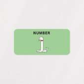 Nummer 1 etiketten (Design 1)