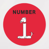 Nummer 1 etiketten (Design 2)