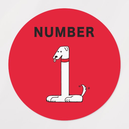 Nummer 1 etiketten (Design 2)