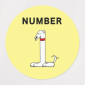 Nummer 1 etiketten (Design 1)