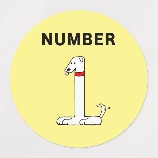 Nummer 1 etiketten (Design 1)