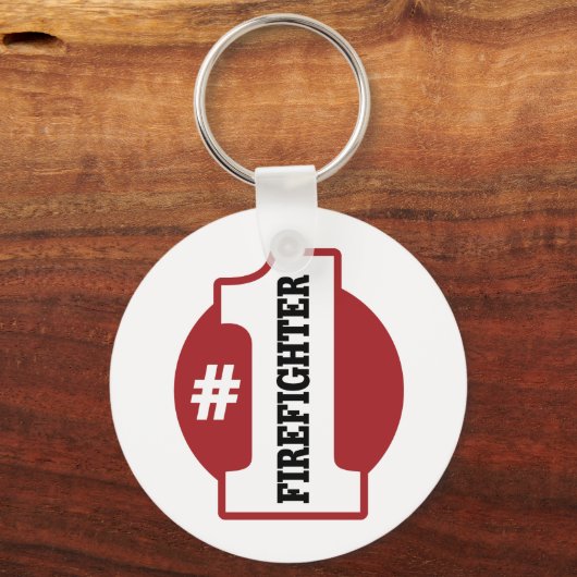 Nummer 1 Feuerwehrmann Schlüsselanhänger (Vorderseite)