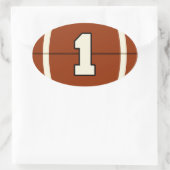 Nummer 1 Fußball-Aufkleber Ovaler Aufkleber (Tasche)