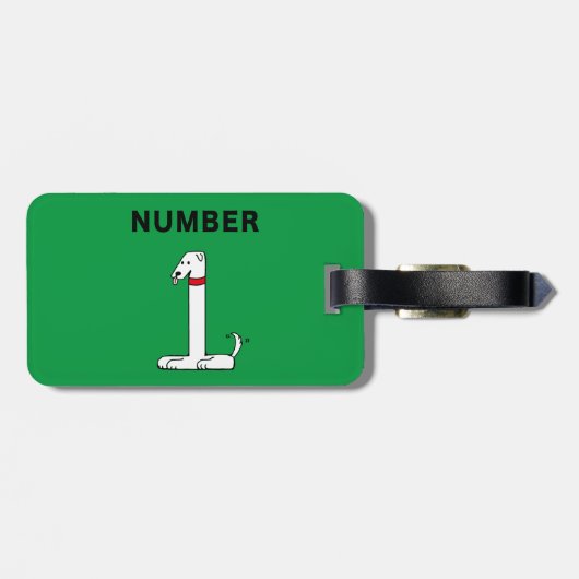 Nummer 1 gepäckanhänger (Rückseite horizontal)