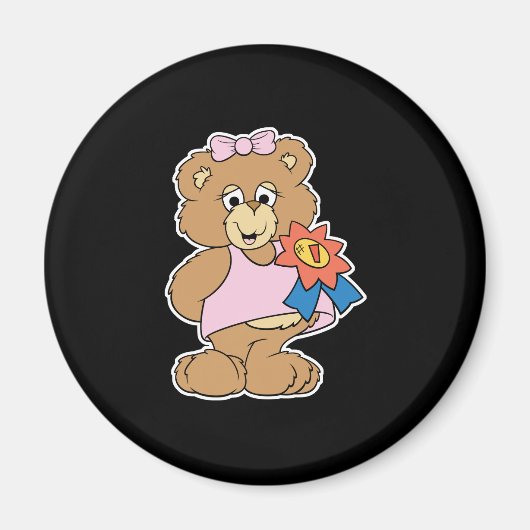 Nummer 1 Girl Bear Magnet (Vorne)
