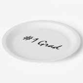 Nummer 1 Grad Personalisieren Pappteller (Schrägansicht)