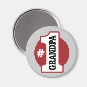 Nummer 1 Großvater Magnet (Vorderseite/Rückseite)