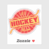 Nummer 1 Hockey-Mama Aufkleber (Blatt)