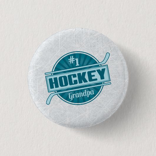 Nummer 1 Hockey-Opa-Taste Button (Vorderseite)