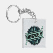 Nummer 1 Hockey Vater Keyring Schlüsselanhänger (Vorderseite links)