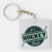 Nummer 1 Hockey Vater Keyring Schlüsselanhänger (Vorderseite)