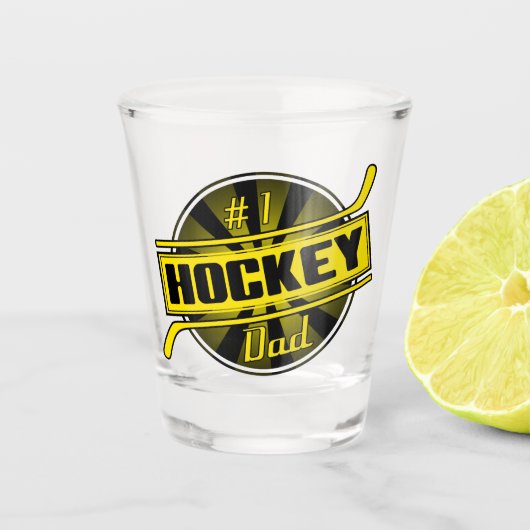 Nummer 1 Hockey Vater Shootglas Schnapsglas (Vorderseite)