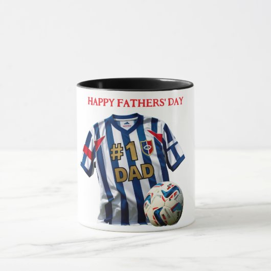 Nummer 1 im Fußball-Team Vathers Day Custom Tasse (Zentrum)