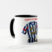 Nummer 1 im Fußball-Team Vathers Day Custom Tasse (Vorderseite Links)
