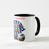 Nummer 1 im Fußball-Team Vathers Day Custom Tasse (VorderseiteRechts)