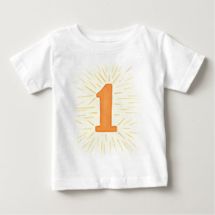 Nummer 1 in Orange- und Gelbhemden Baby T-shirt
