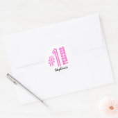 Nummer 1 Individuelle Name-Geschenk für Lehrer Runder Aufkleber (Umschlag)