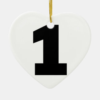 Nummer 1 keramikornament