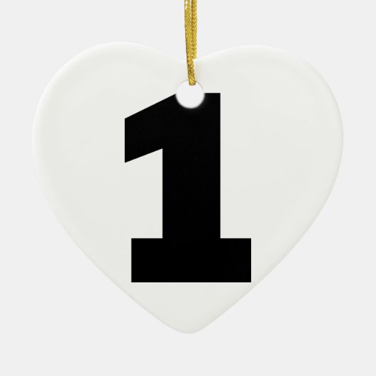 Nummer 1 keramikornament (Vorne)