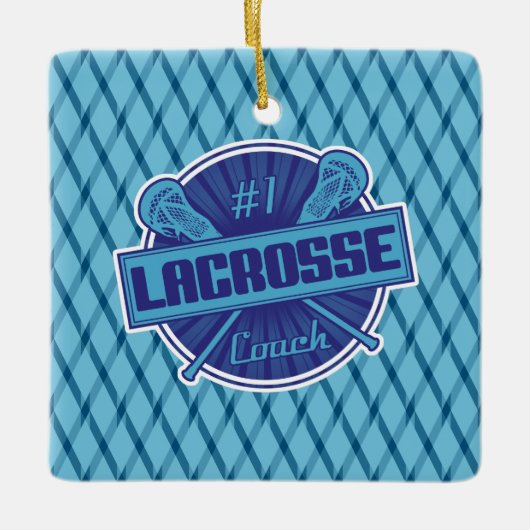 Nummer 1 Lacrosse Coach Dekorationen Keramikornament (Vorderseite)