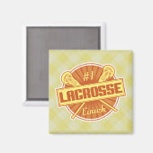 Nummer 1 Lacrosse Coach Kühlschrankmagnet (Vorderseite/Rückseite)