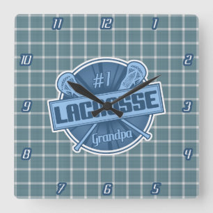 Nummer 1 Lacrosse Großmauer-Uhr Quadratische Wanduhr