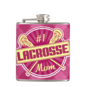 Nummer 1 Lacrosse Mama Angesagt Flasked Flachmann (Vorderseite)