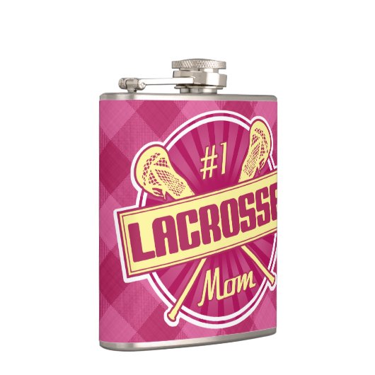 Nummer 1 Lacrosse Mama Angesagt Flasked Flachmann (Rechts)