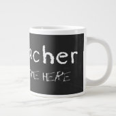 Nummer 1 Lehrer personalisieren mit Lehrernamen Jumbo-Tasse (Rechts)