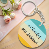 Nummer 1 Lehrer personalisiert farbenfroh Schlüsselanhänger