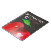 Nummer 1 Lehrer | Personalisierter Rotappel Notizblock (Linke Seite)