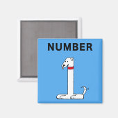 Nummer 1 magnet (Vorderseite/Rückseite)