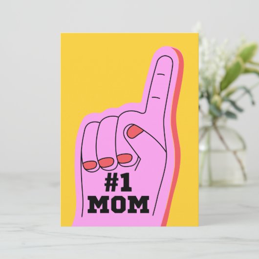 NUMMER 1 MAMA FEIERTAGSKARTE (Stehend Vorderseite)