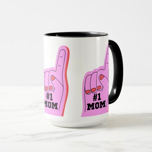 NUMMER 1 MAMA FUNNY MOTHERY DAY TASSE (VorderseiteRechts)
