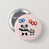 Nummer 1 Mama Panda Button (Vorne & Hinten)