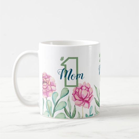 Nummer 1 Mama, Peony Garden Kaffeetasse (Links)