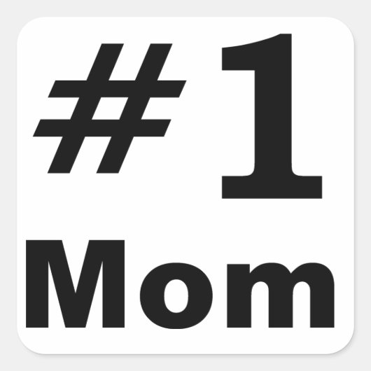 Nummer 1 Mama Quadratischer Aufkleber (Vorderseite)